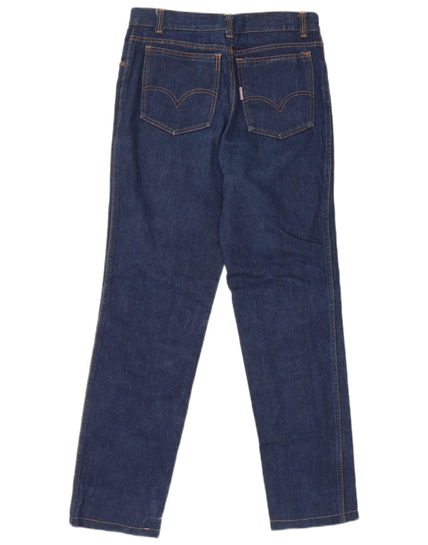 Vintage Womens High Waist Straight Jeans W34 L31 Blue Cotton