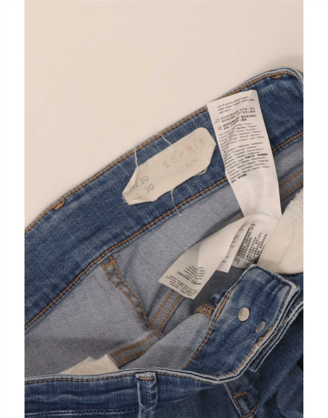 Esprit Blugi Slim Femei L30 L30 Bumbac Albastru