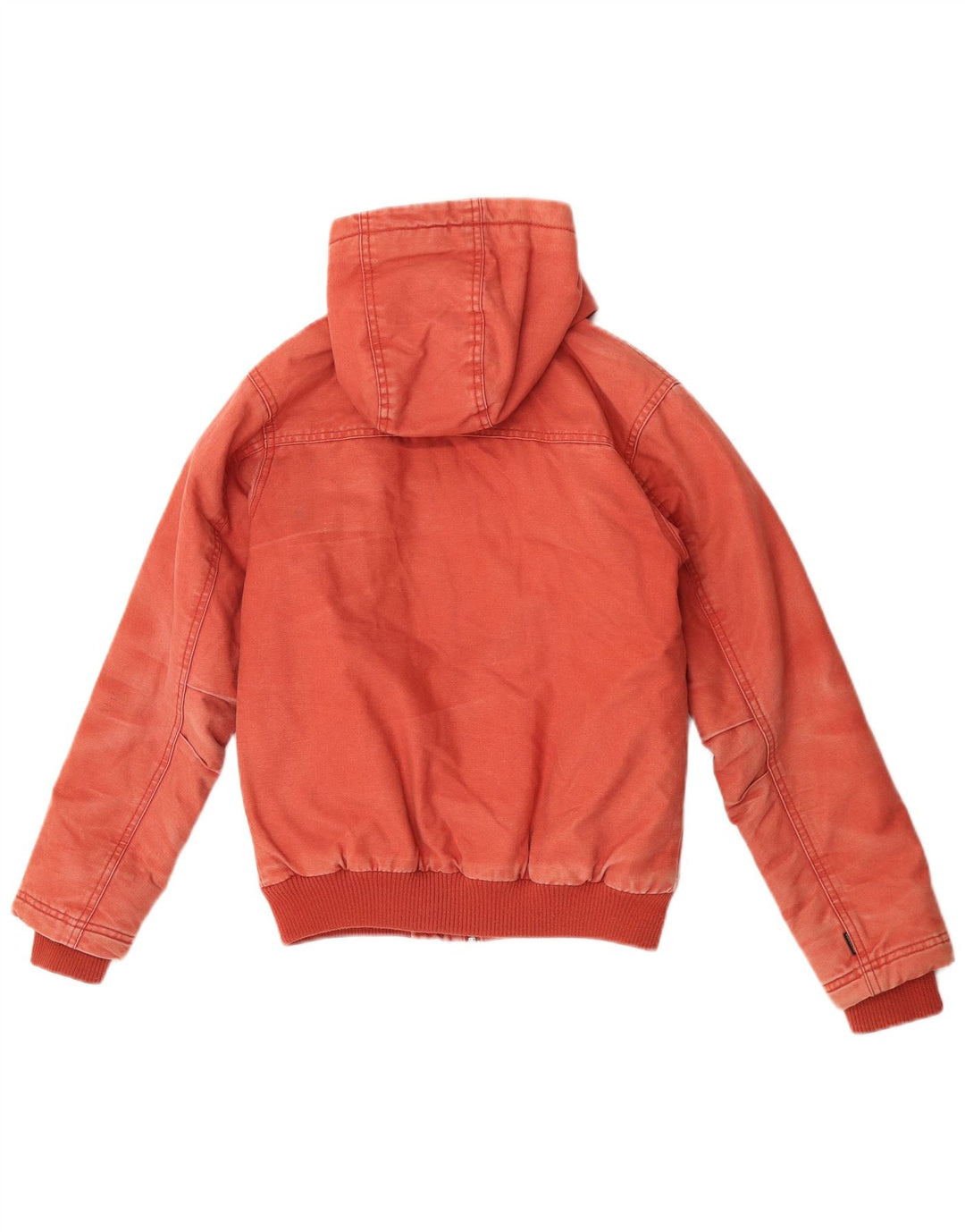 Jachetă bomber cu glugă Quiksilver pentru femei UK 12, bumbac roșu mediu