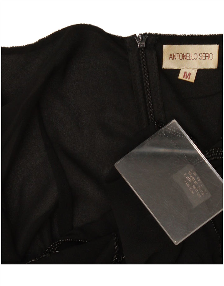 Antonello Serio Cami Top pentru femei UK 12 Medium Black Floral