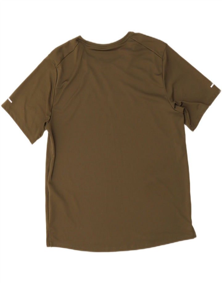 NIKE Mens Dri Fit Graphic T-Shirt Top Medium Khaki Vintage Nike and Second-Hand Nike from Messina Hembry 