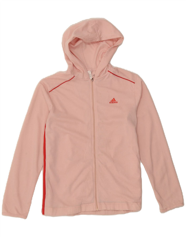 ADIDAS Girls Tracksuit Top Jacket 13-14 Years Pink Polyester Vintage Adidas and Second-Hand Adidas from Messina Hembry 