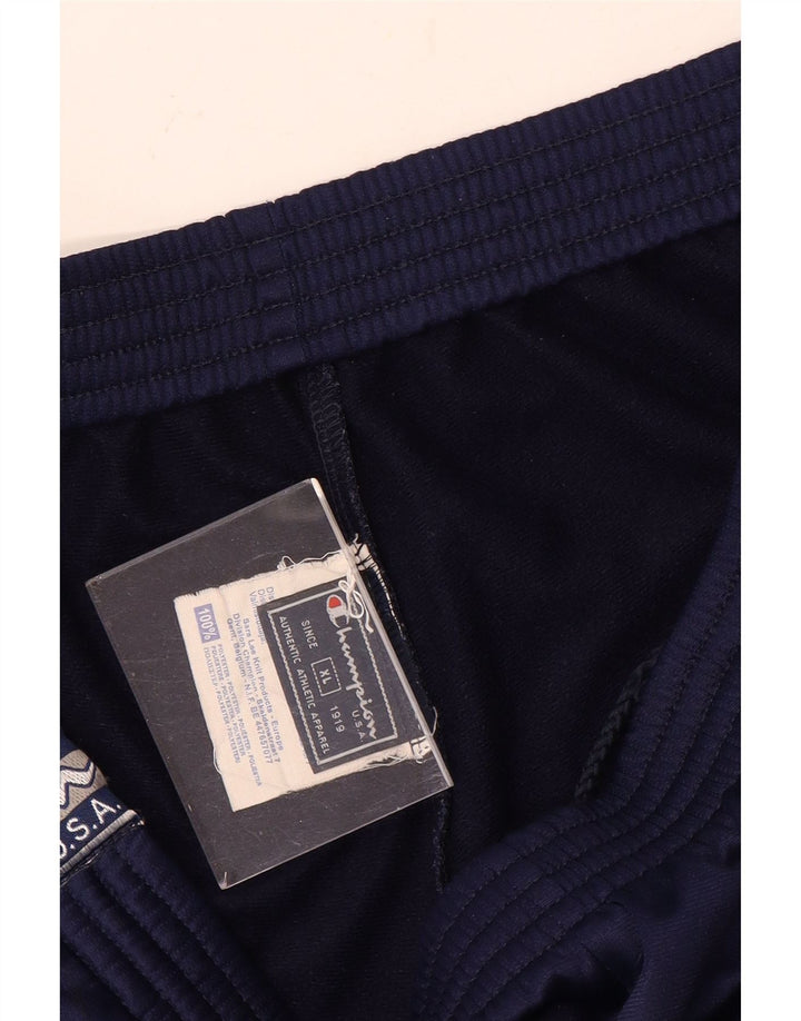 Pantaloni de trening grafic pentru bărbați Champion XL, poliester bleumarin