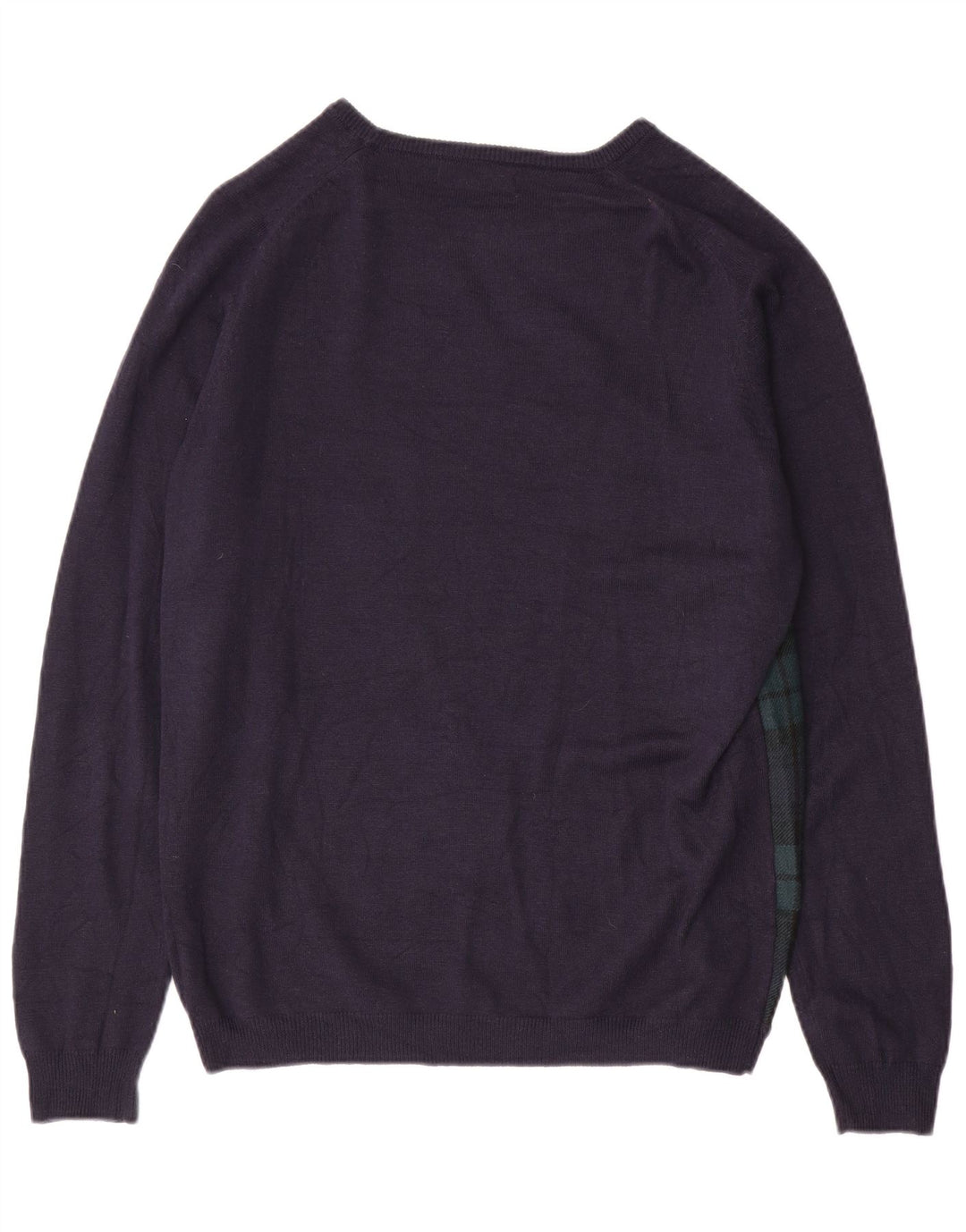 Pulover pentru bărbați ZARA, cu gât de barcă, XL, bleumarin, carouri