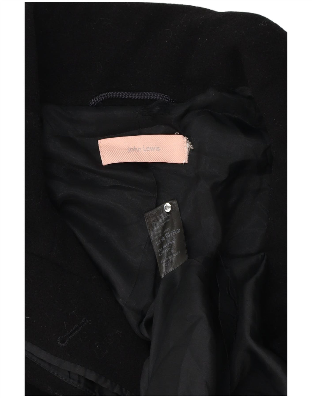 Palton pentru femei John Lewis UK 18 XL Lână neagră