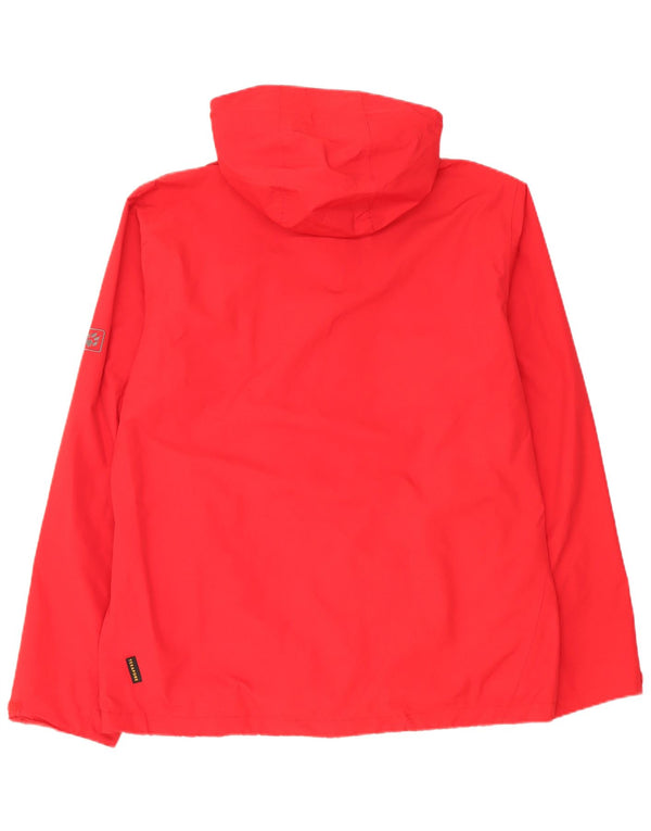 Jack Wolfskin Jachetă de ploaie cu glugă pentru bărbați Marea Britanie 40/42 Nylon roșu mare