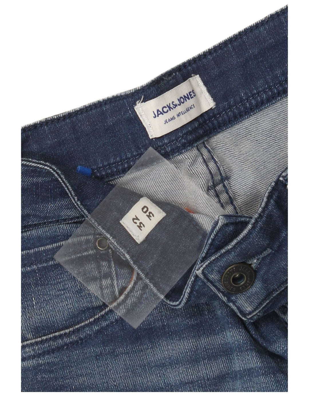 JACK & JONES Blugi Tim Straight pentru bărbați W32 L30 albaștri