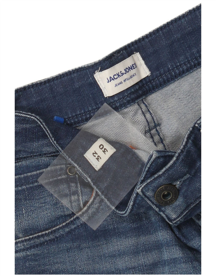 JACK & JONES Blugi Tim Straight pentru bărbați W32 L30 albaștri