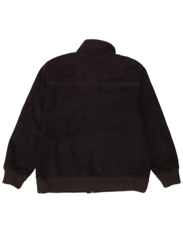 Jachetă pentru bărbați Marks & Spencer Sherpa Fleece UK 40 Poliester negru mare