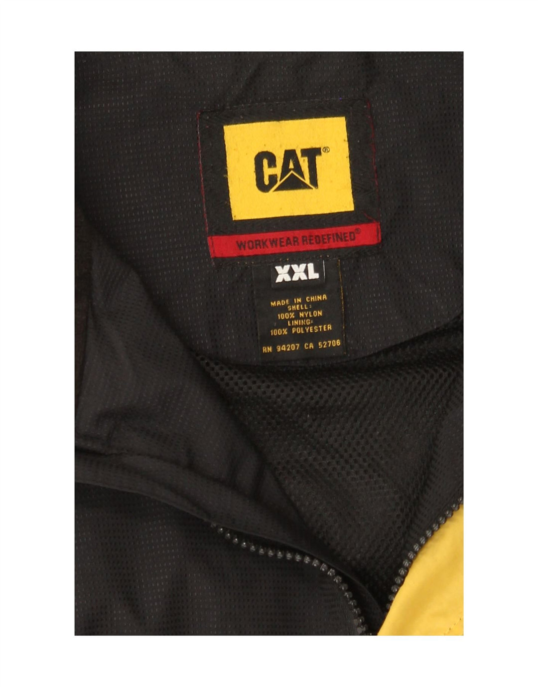 Jachetă de ploaie CAT pentru bărbați UK 44 2XL Nylon negru