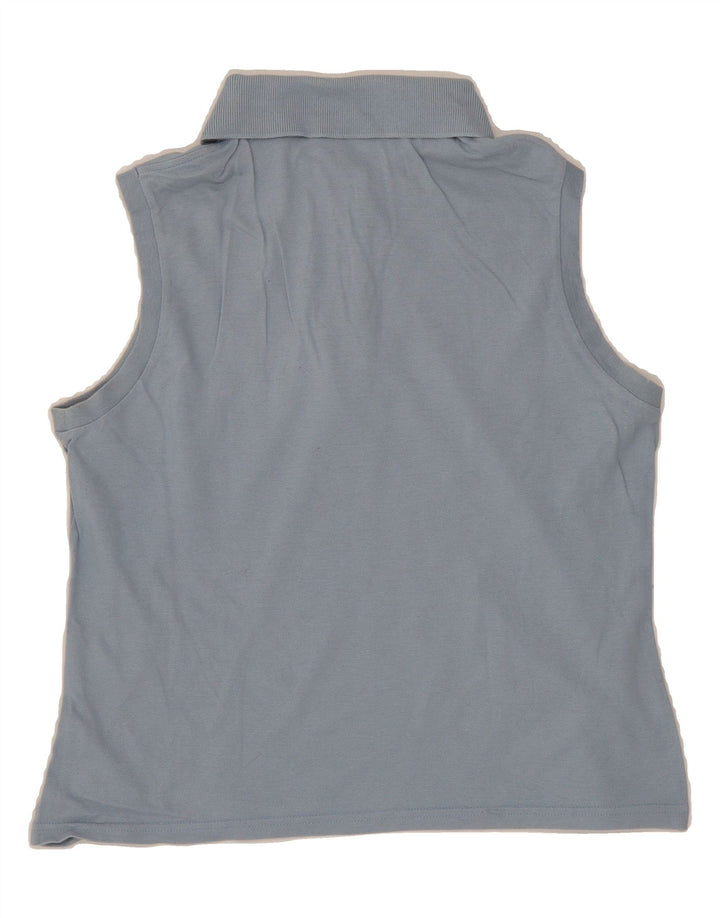 SERGIO TACCHINI Womens Sleeveless Polo Shirt IT 44 Medium Blue Cotton Vintage Sergio Tacchini and Second-Hand Sergio Tacchini from Messina Hembry 