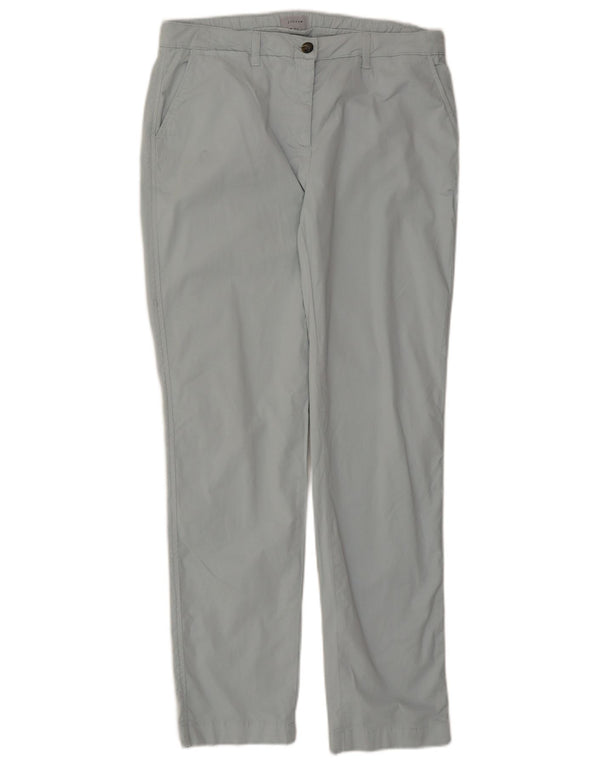 Pantaloni chino drepți pentru femei Jigsaw UK 14 Large W32 L31 Blue Bumbac