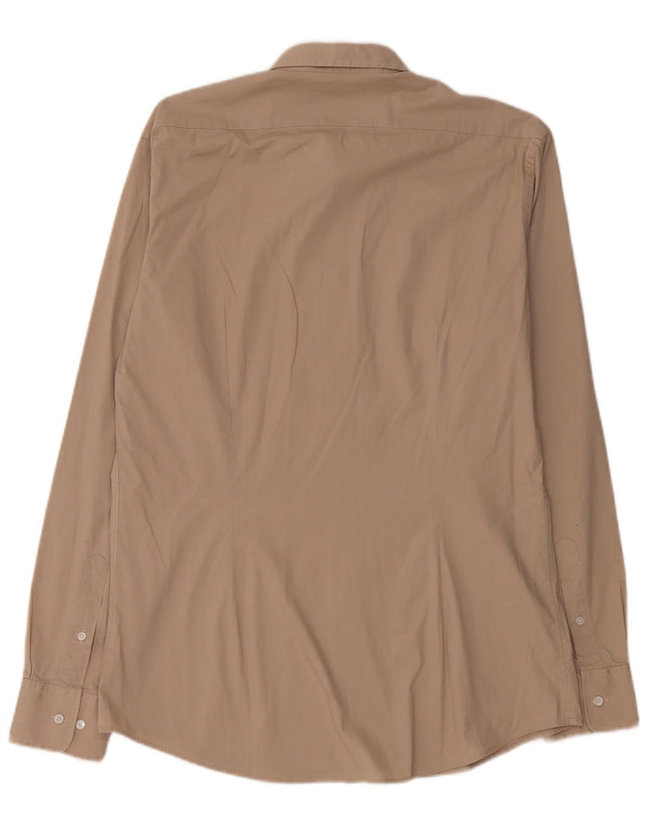 Cămașă pentru bărbați CALVIN KLEIN Slim Fit XL Bej