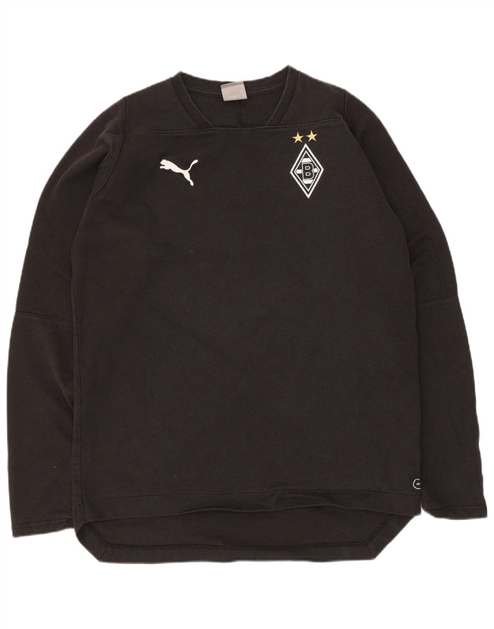 Pulover Puma BVB Dortmund pentru bărbați, bumbac mediu negru
