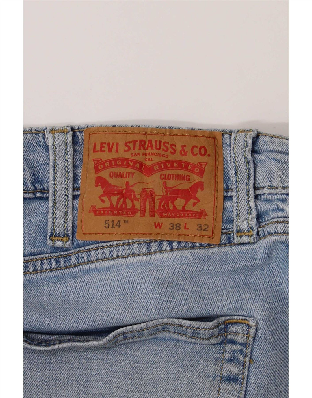 Blugi 514 drepti pentru bărbați Levi's W38 L32 Bumbac albastru