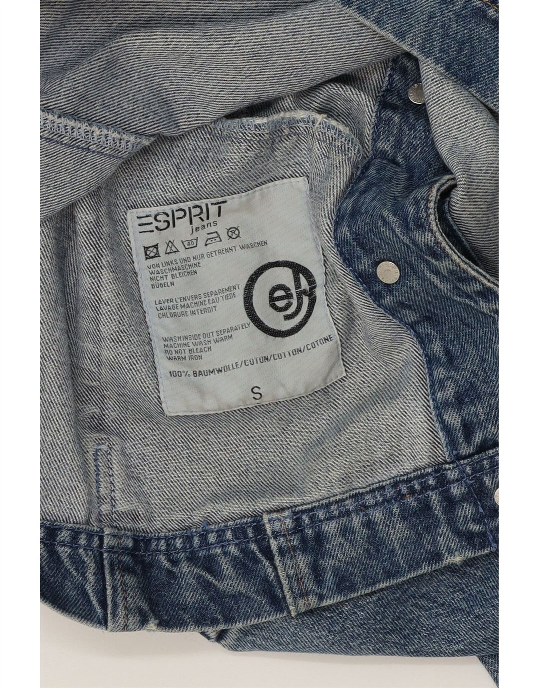 ESPRIT Womens Denim Jacket UK 10 Small Blue Cotton Vintage Esprit and Second-Hand Esprit from Messina Hembry 