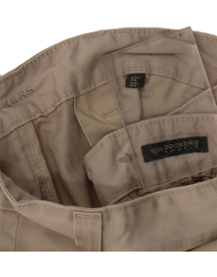 DOCKERS Mens Pegged Chino Trousers W32 L27 Beige