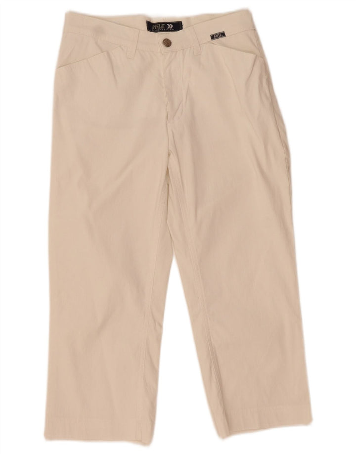 Pantaloni Capri drepti pentru femei Rifle L30 L20 Poliamidă albă