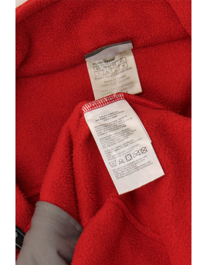 Jack Wolfskin Jachetă pentru femei Liner Fleece UK 16 Poliester roșu mare