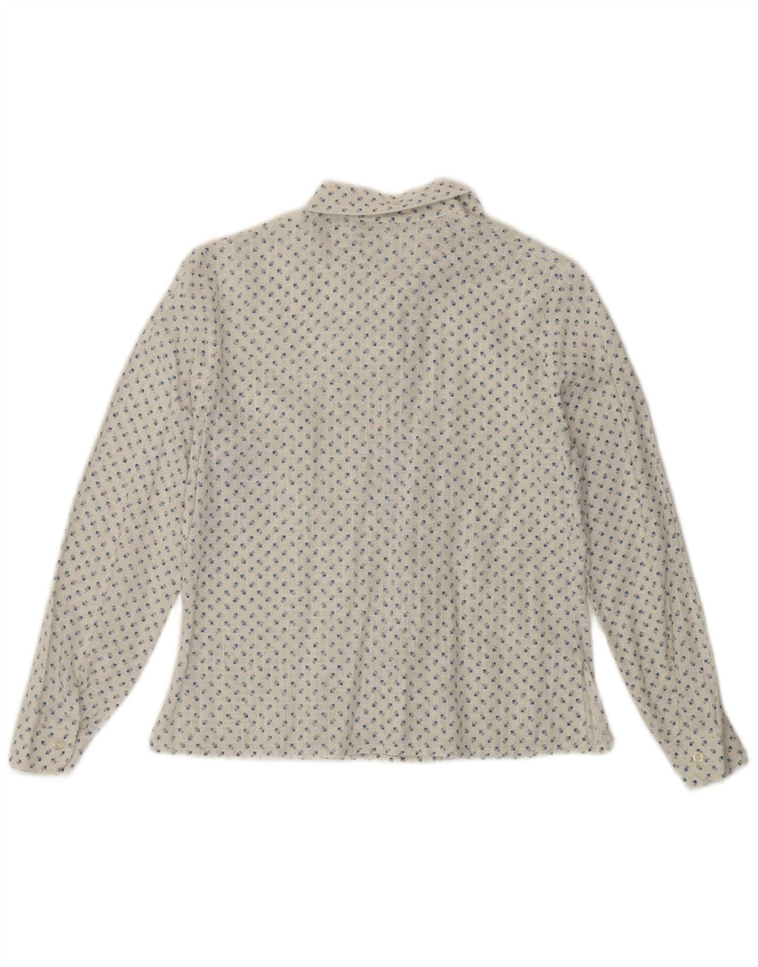 Cămașă vintage pentru femei UK 14 Medium White Floral