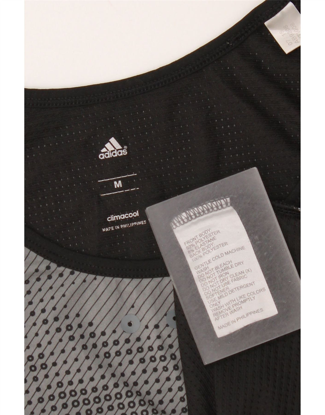 Vest Top Climacool Adidas pentru bărbați, poliester cu dungi negre medii