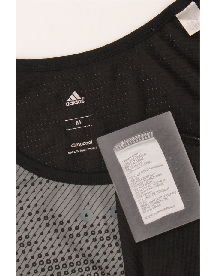 Vest Top Climacool Adidas pentru bărbați, poliester cu dungi negre medii