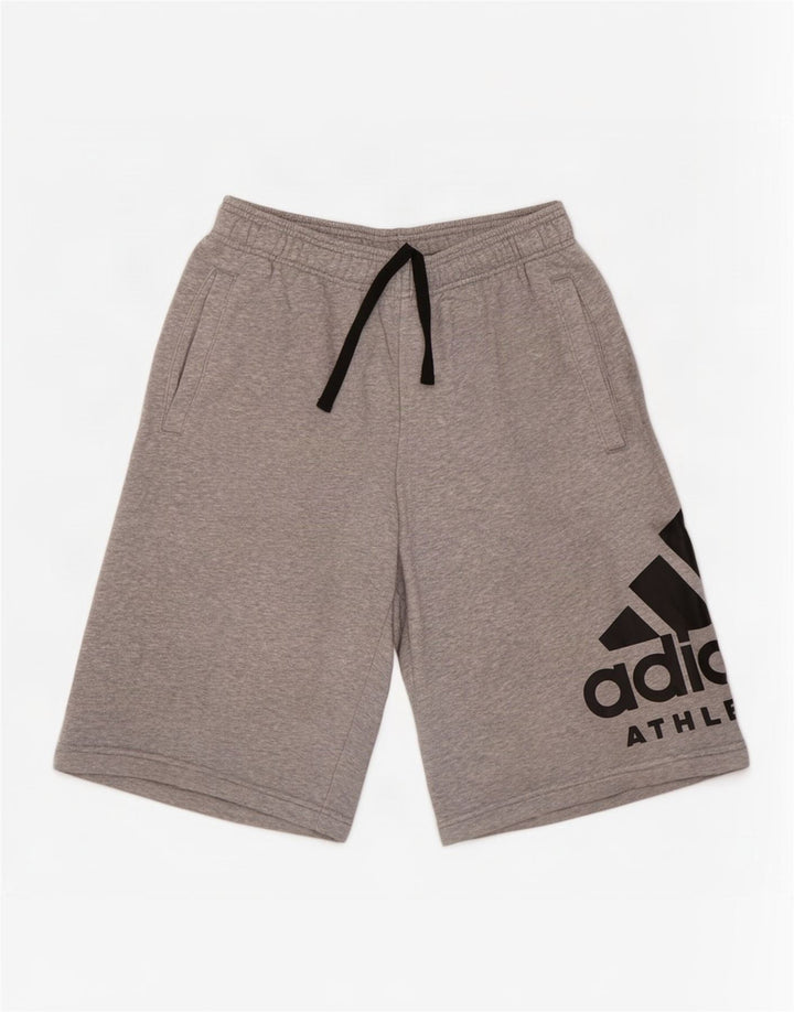 Pantaloni scurți sport grafic Adidas pentru bărbați, gri mediu