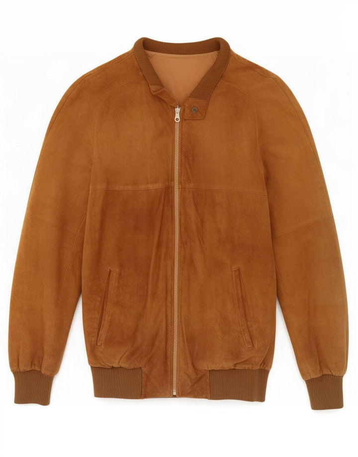 Anfor Jachetă Bomber de piele intoarsa pentru barbati IT 50 Large Brown
