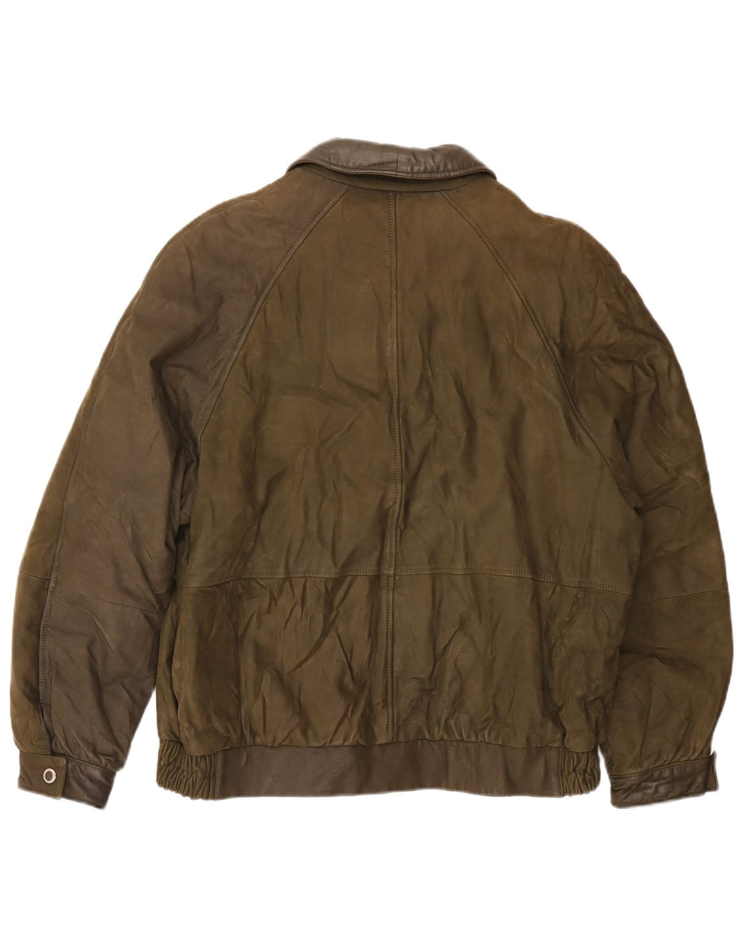 Jachetă de piele vintage pentru bărbați UK 42 XL verde