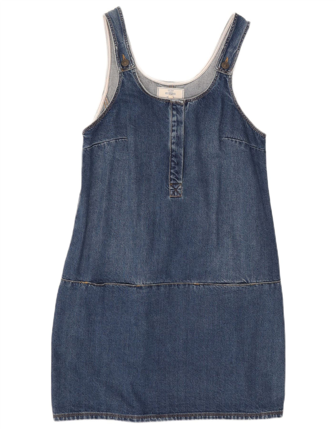 Rochie salopetă de denim pentru femei Fat Face UK 12 Medium Blue