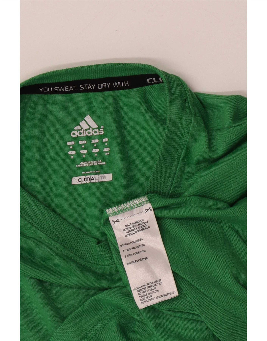 Tricou Adidas Climalite pentru bărbați Top Medium Verde Poliester