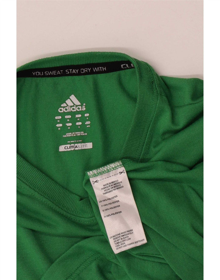 Tricou Adidas Climalite pentru bărbați Top Medium Verde Poliester
