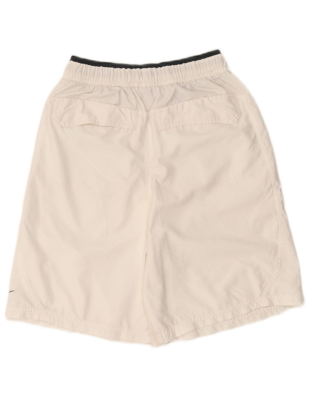 Pantaloni scurți de înot Nike pentru bărbați, poliester alb mediu