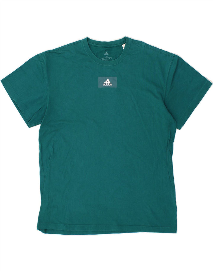 ADIDAS Mens T-Shirt Top Medium Green Cotton Vintage Adidas and Second-Hand Adidas from Messina Hembry 