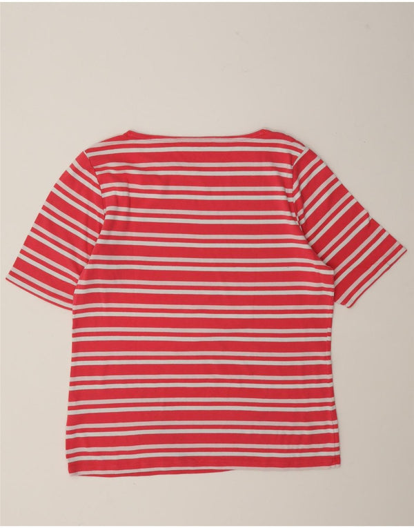 Top tricou Tommy Hilfiger pentru femei UK 20 2XL, bumbac cu dungi roz