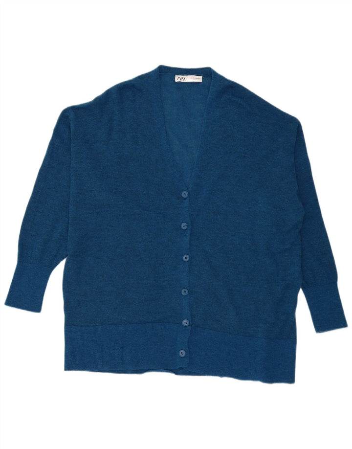 Pulover cardigan supradimensionat pentru femei Zara UK 14 Medium Blue