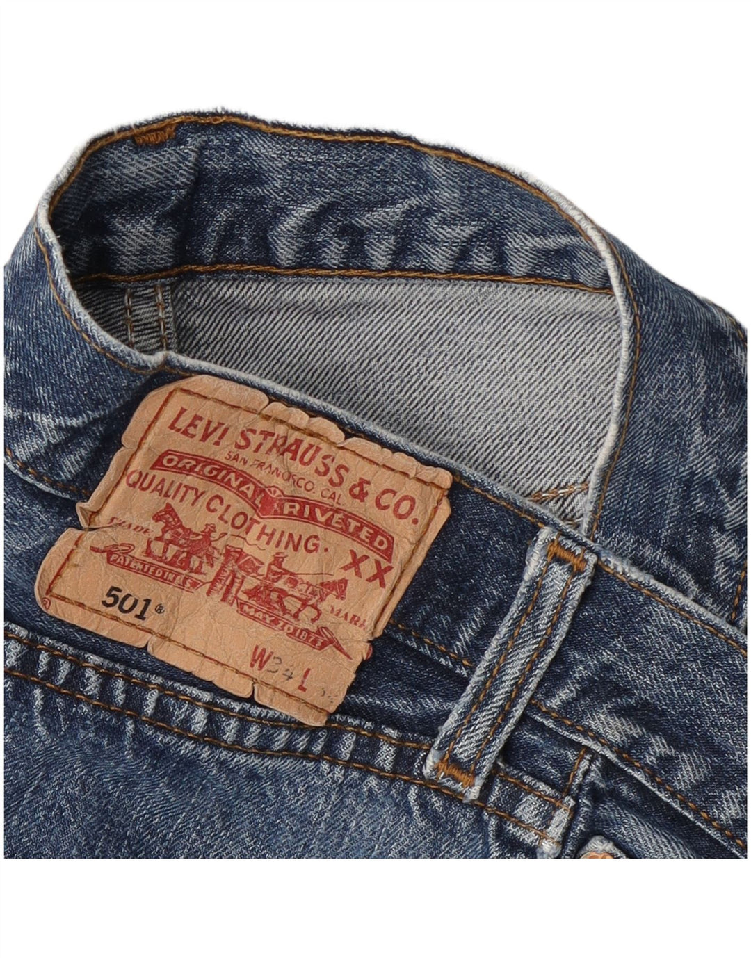 Blugi drepti pentru bărbați Levi's 501 W34 L30 albastru