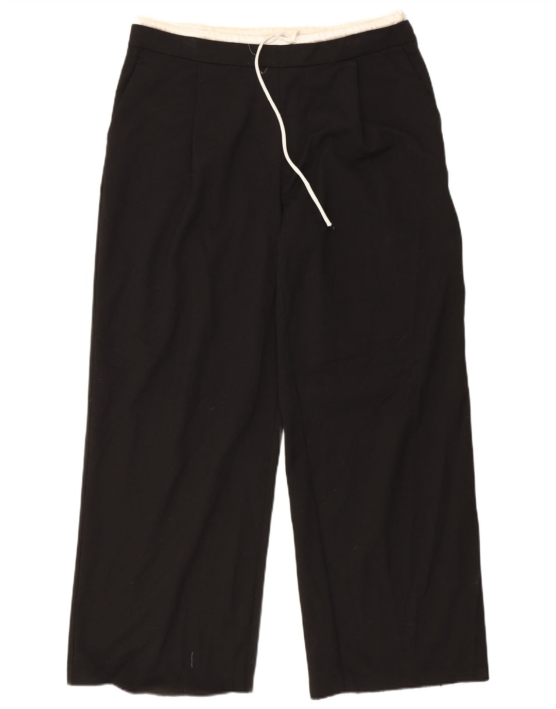 Pantaloni chino drepți pentru femei Zara XL W32 L32 Poliester negru