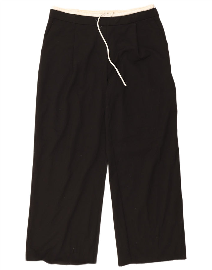 Pantaloni chino drepți pentru femei Zara XL W32 L32 Poliester negru