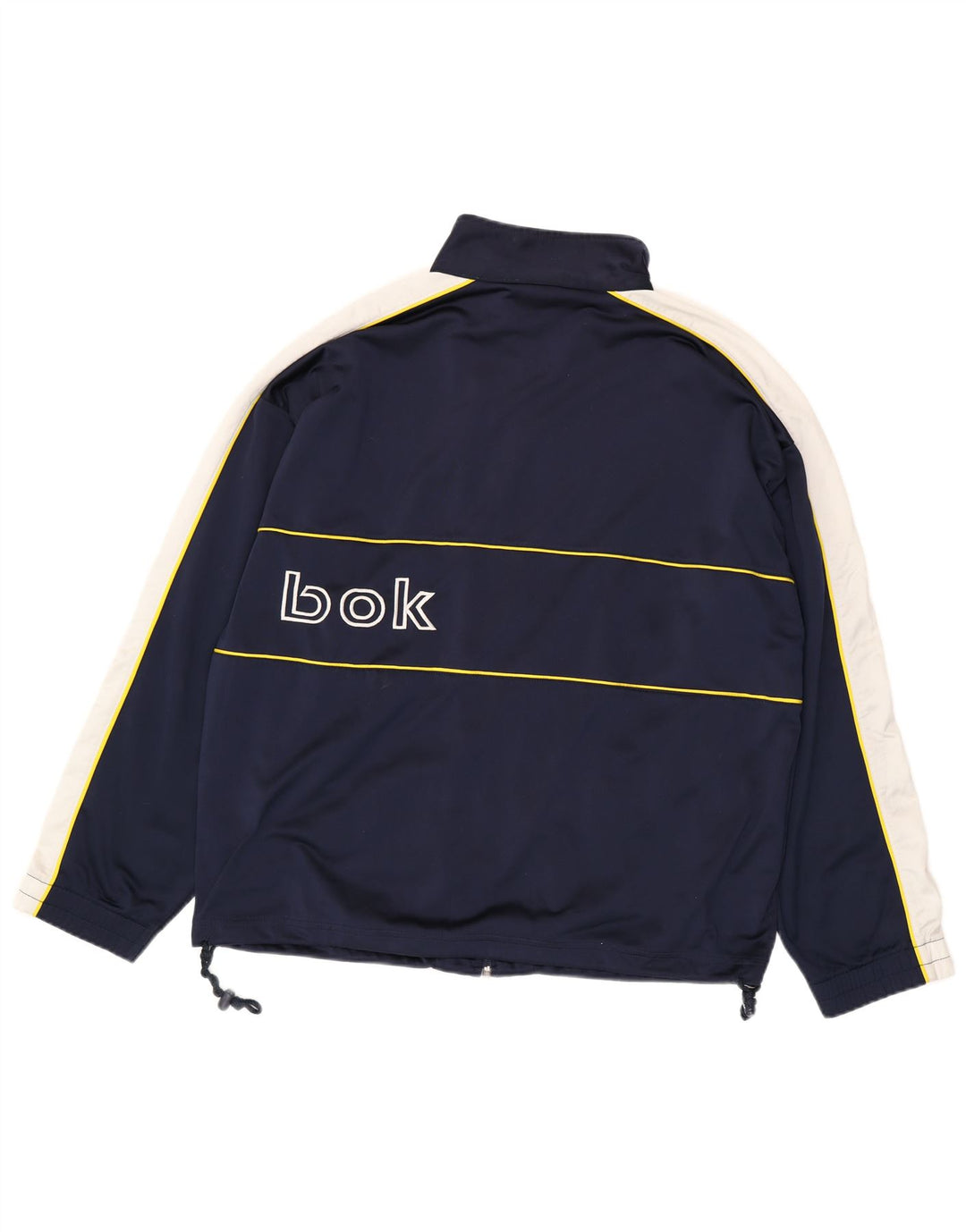 Jachetă de top pentru trening grafic Reebok pentru bărbați, mediu albastru bleumarin, bloc de culoare