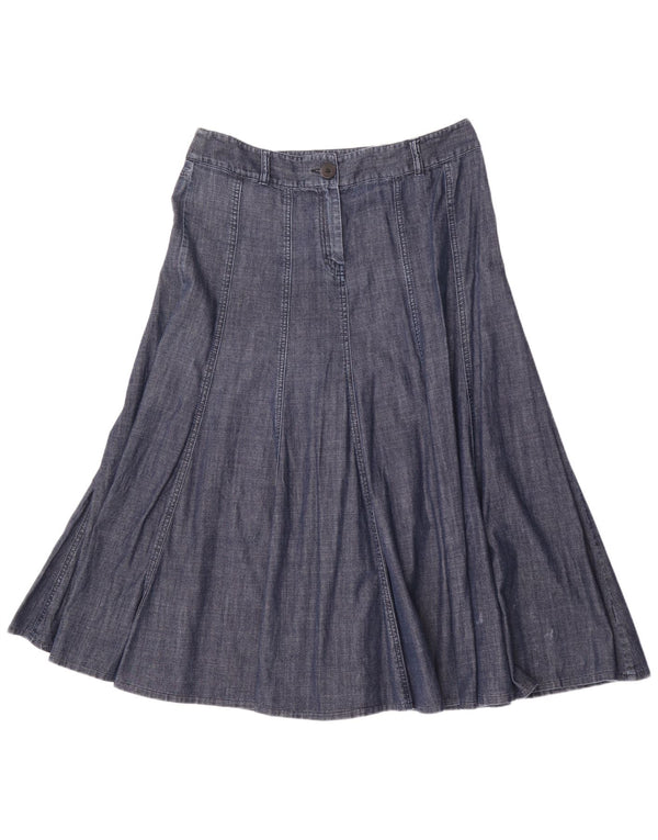 Fustă A-Line din denim pentru femei Marks & Spencer UK 14 mare W32 bumbac albastru