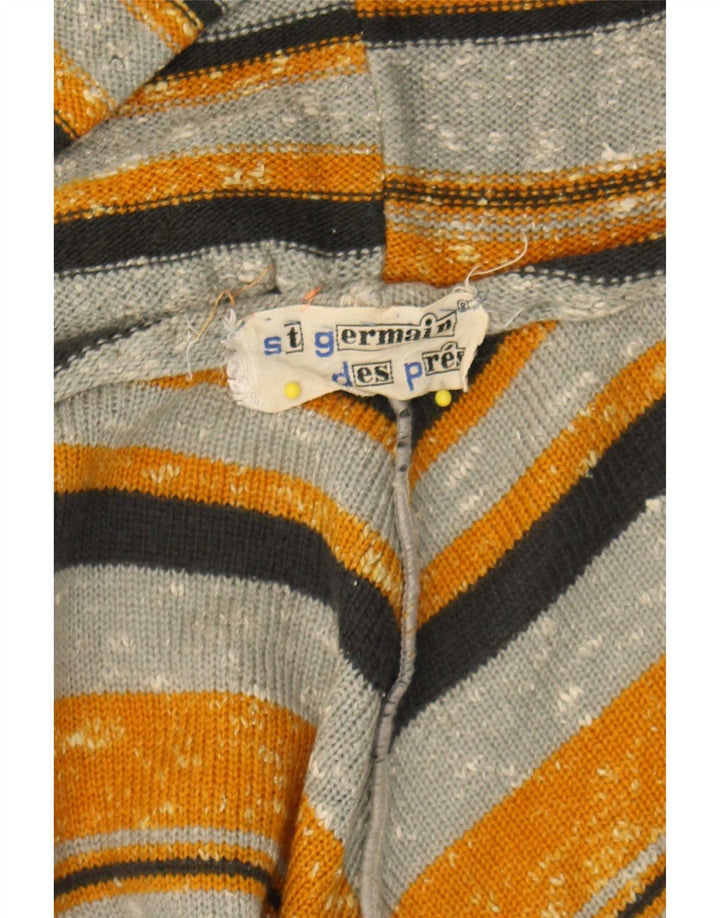 Pulover Cardigan Vintage pentru Femei cu Glugă Mărime Unică, Multicolore, în dungi