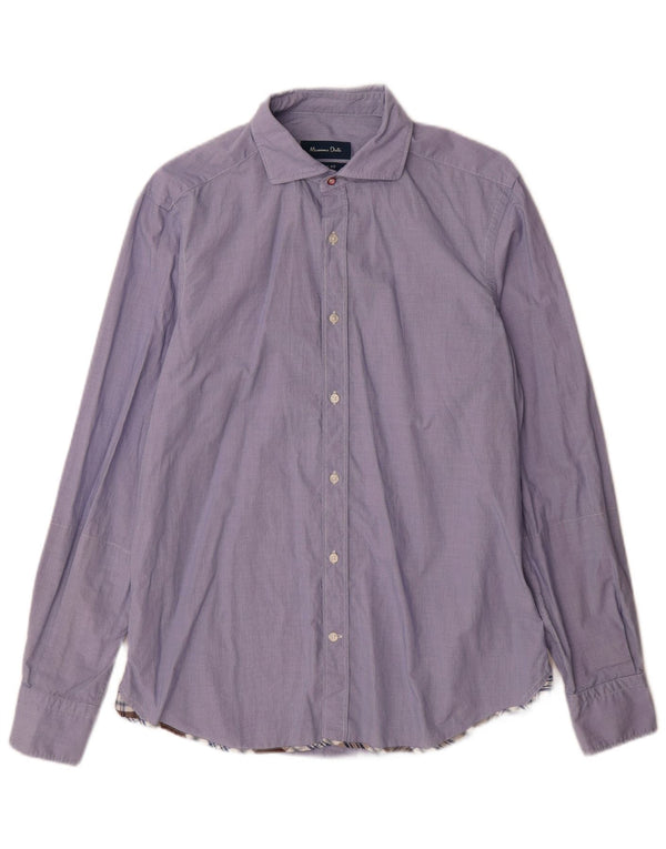 Massimo Dutti Mens Casual Fit Shirt Medium Blue Check