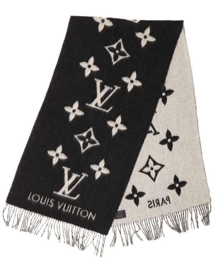 Eșarfă dreptunghiulară pentru femei Louis Vuitton, mărime unică, neagră, de designer