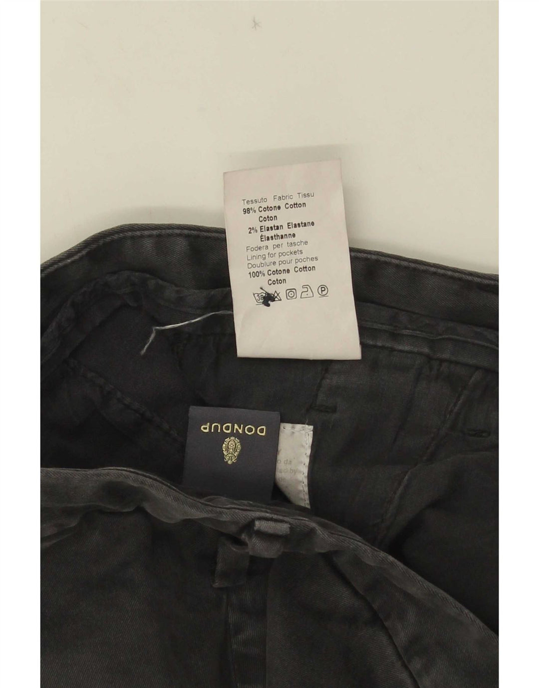 Dondup Pantaloni chino subțiri pentru bărbați L36 L31 bumbac gri