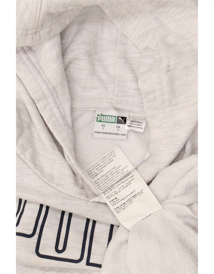 Pulover pentru fete PUMA Graphic Hoodie 6-7 ani bumbac gri