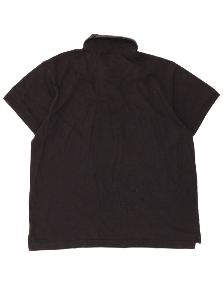 Tricou polo Fiorucci pentru bărbați, bumbac negru mare
