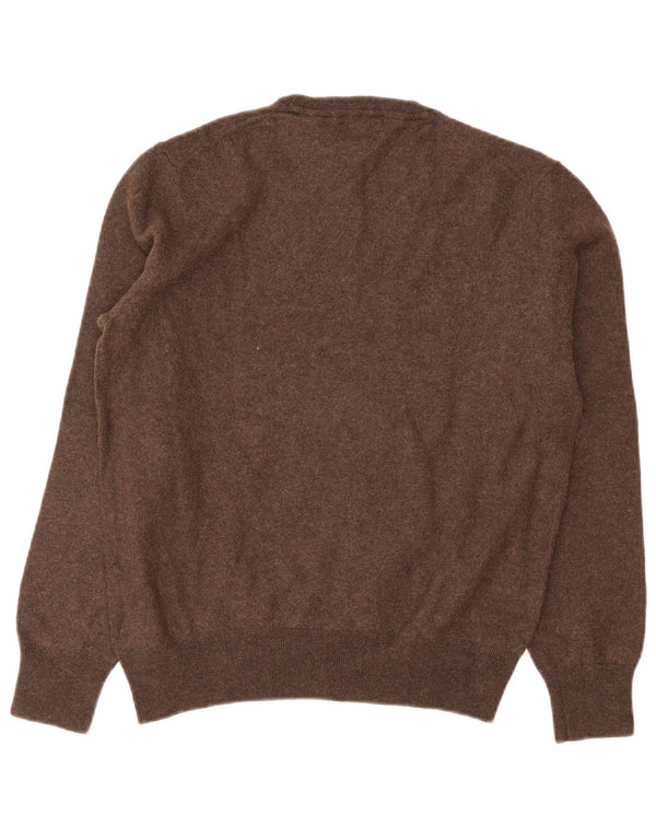 Pulover pentru femei Gutteridge cu decolteu triplu UK 18 XL Lână maro