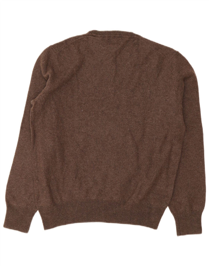 Pulover pentru femei Gutteridge cu decolteu triplu UK 18 XL Lână maro