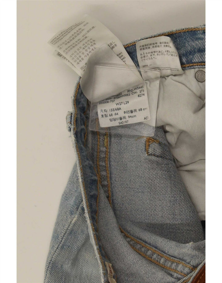 Blugi drepți distressed Ribcage Levi's pentru femei L27 L29 Bumbac albastru